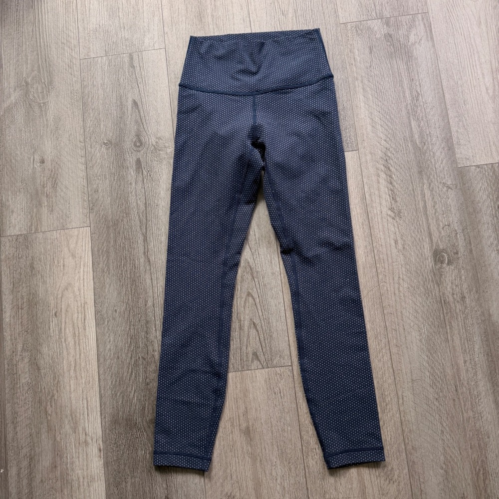 Lululemon Align Womens 4 Navy Mini Dot High Rise Leggings 23"